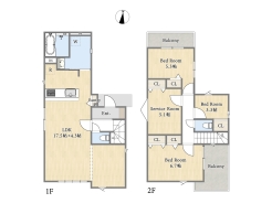 【1号棟】3SLDK+パントリー