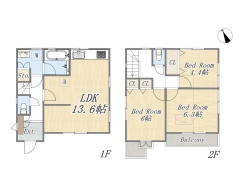 【間取り図】3LDK+カースペース