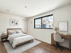 【Room:6.5帖】
ゆったりとくつろげる、明るく広々とした部屋。
本画像はCGで作成しており、実際に現地に家具は配置しておりません。また、価格に家具は含まれません。