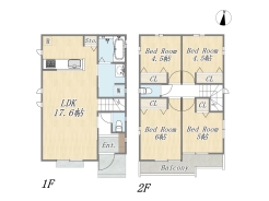 【A号棟】4LDK+カースペース2台