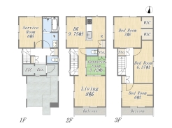 【1号棟】4SLDK+2WIC+SIC+Pantry