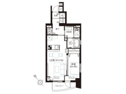【間取り図】1LDK+SIC+ワイドバルコニー