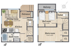 【間取り図】2DK+カースペース