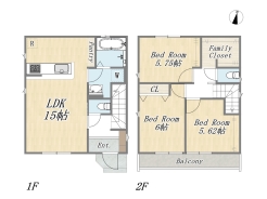 【Plan】3LDK+FC+Pantry+カースペース2台