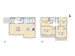【間取り図】4LDK+カースペース2台可