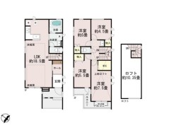【間取り図】4LDK+Loft+WIC+カースペース