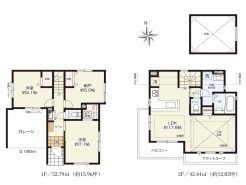 【間取り図】2SLDK+WIC+カースペース