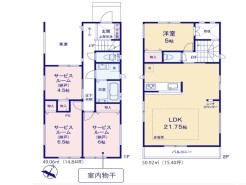 【2号棟】1LDK+3S+カースペース