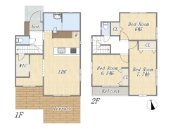 【間取り図】3LDK+WIC+テラス