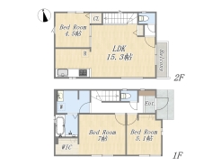 【参考プラン】Plan:3LDK+WIC+カースペース|建物参考価格:2000万円|建物面積:78.66㎡