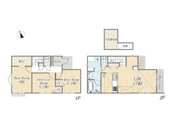 【1号棟】2SLDK+WIC+Pantry+小屋裏収納+カースペース2台可