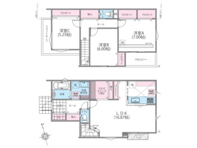 3号棟 【間取り図】 3号棟 【間取り図】