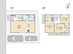 【8号地 参考プラン】
Plan:3LDK+3WIC+カースペース2台
建物参考価格:2000万円
建物面積:79.48㎡