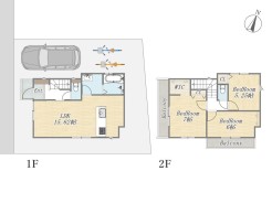 【9号地 参考プラン】
Plan:3LDK+WIC+カースペース
建物参考価格:2000万円
建物面積:79.9㎡