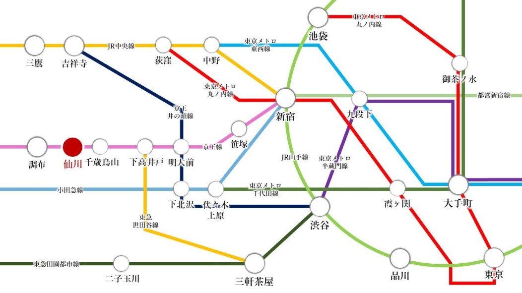 【路線図】都市と自然を自在に行き来できる、洗練のロケーション