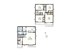 【間取り図】 B号棟 4LDK+パントリー+カースペース2台可