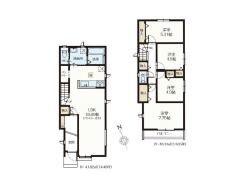 【間取り図】 C号棟 4LDK+パントリー+カースペース2台可