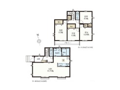 【間取り図】 D号棟 4LDK+カースペース2台可