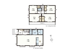 【間取り図】 E号棟 4LDK+カースペース2台可