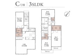 【間取り図】
3SLDK+2WIC+Pantry+カースペース