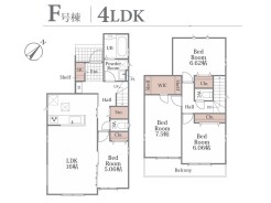 【間取り図】
4LDK+WIC+SIC+カースペース