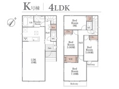 【間取り図】
4LDK+WIC+カースペース