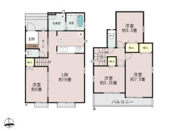 【間取り図】4LDK+カースペース2台可
