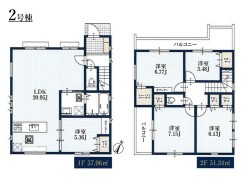 2号棟 【間取り図】
5LDK+WIC