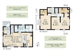 【間取り図】
3LDK+WIC+Pantry+カースペース
