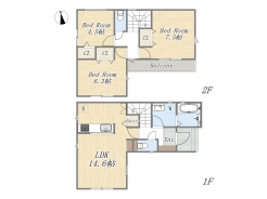 【間取り図】
Plan:3LDK+Pantry+カースペース