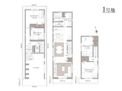 1号地 【参考プラン】
建物参考価格:2300万円/建物面積:113.05㎡