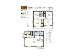 【間取り図】4LDK+SIC+カースペース2台可
