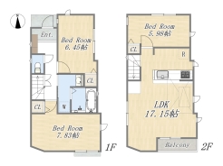 【間取り図】
3LDK+小屋裏収納+カースペース