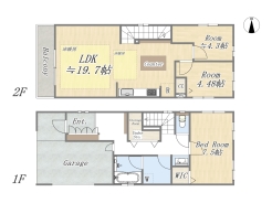 2号棟 【間取り図】
3LDK+WIC+カースペース