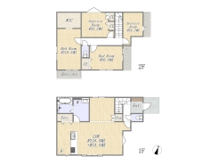 【間取り図】
2LDK+2S+WIC+Pantry