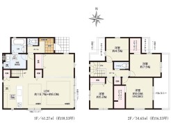 【間取り図】
4LDK+2WIC+Pantry+ワイドバルコニー+カースペース2台可