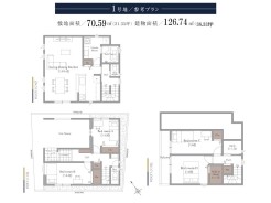 1号地 【参考プラン】
建物参考価格:2530万円/建物面積:126.74㎡