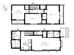 【間取り図】
3LDK+カースペース2台