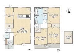【間取り図】
4LDK+小屋裏収納+カースペース