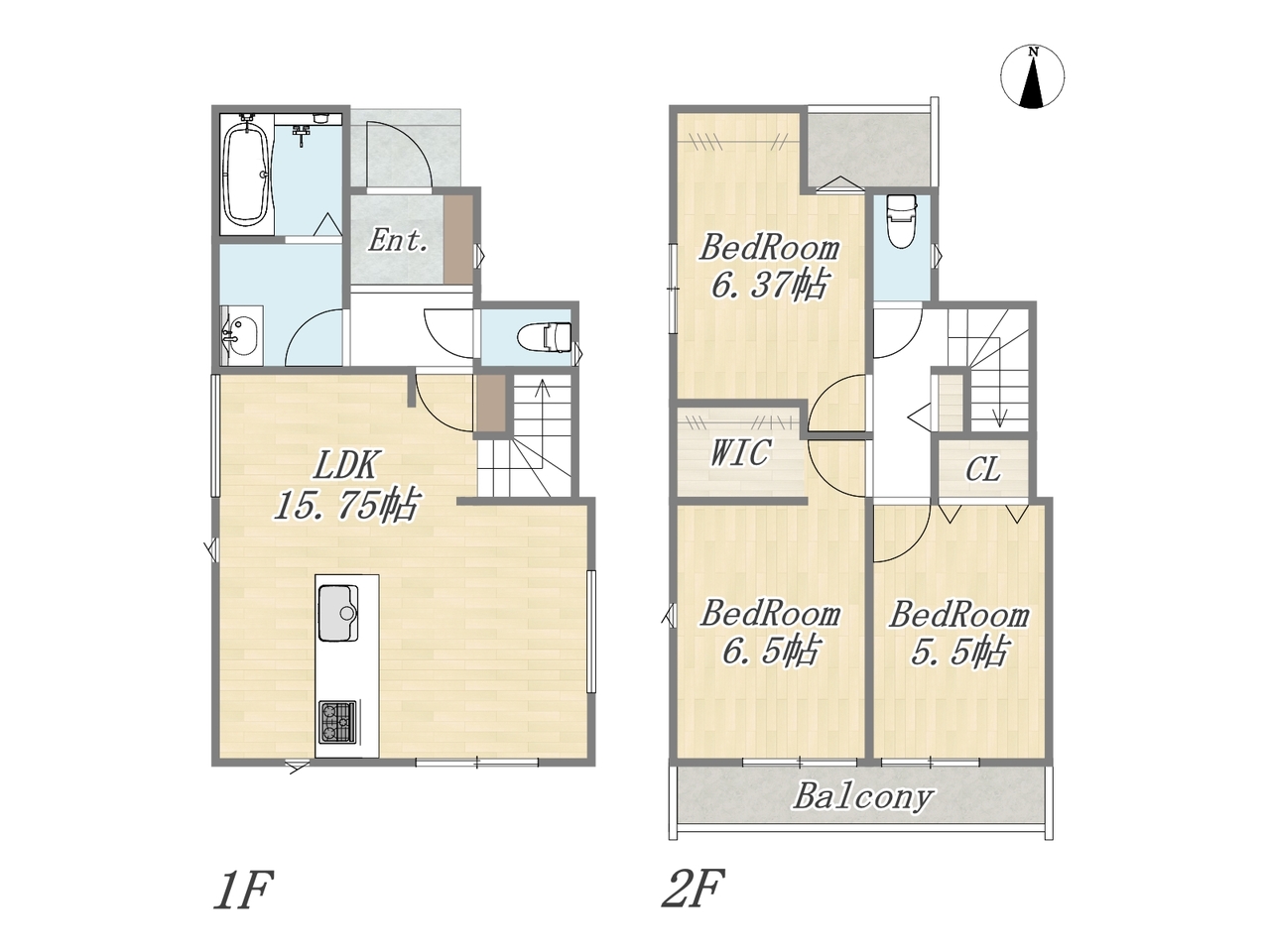 【参考プラン】Plan：3LDK+WIC｜建物参考価格：2000万円