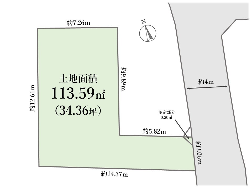 中野区新井3丁目19-5 建築条件付き売地 全1区画 メインイメージ2